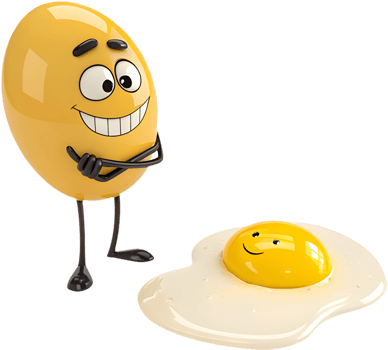 Cute cartoon egg clipart with joyful expressions for Easter. . png