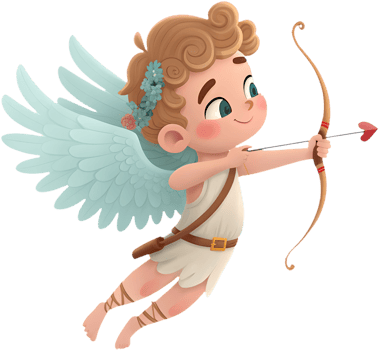 Romantic Eros God of Love clipart for divine projects. . png