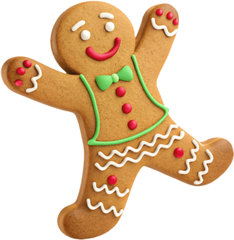 Charming gingerbread cookie cartoon clipart for Christmas designs. . png