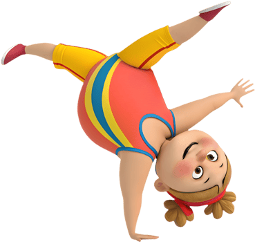 Gymnast performing acrobatic poses, perfect for creative projects. . png
