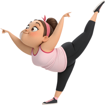 Athletic girl showing acrobatic gymnastics poses for design. . png
