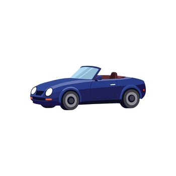Timeless Luxury The Stunning Midnight Blue Convertible Car Illustration Design on White Background vector