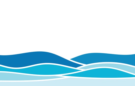 blue wave water sea background design template vector