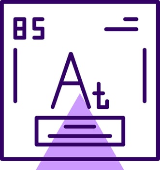 Astatine Outline Style Icon vector