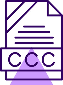 CCC Outline Style Icon vector