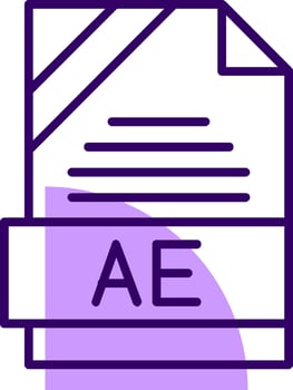 AE Outline Style Icon vector