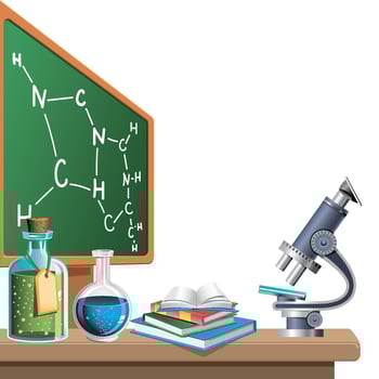 Chemistry room. Laboratory. School vector