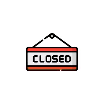 Closed sign icon illustration vector
