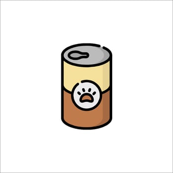 Can of dog food icon illustration vector