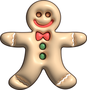 gingerbread man 3d png
