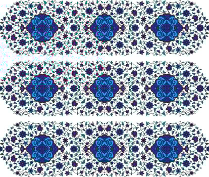 The background or cover motif is purple and blue on a white vector