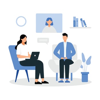Visual Exploration of a Psychologist's Thought Process vector