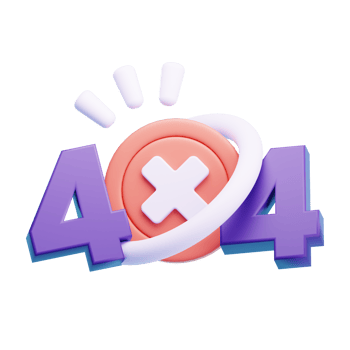 Error 404 3D Icon Illustration png