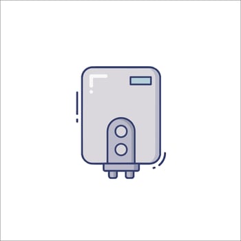 A gas water heater icon on a white background vector