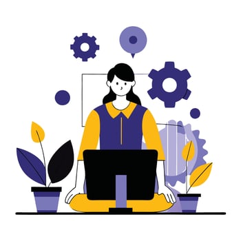 Futuristic Tech Company Conceptualizing Digital Innovations vector