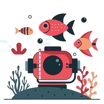 Explore the Enchanting Underwater World A Concept Illustration vector