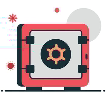 Visualizing the Concept of a Secure and Accessible Data Vault vector