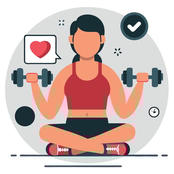 Virtual Fitness Concept Innovative Home Workout through Immersive Technology vector