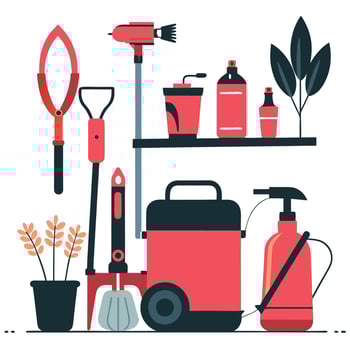 Creative Illustration Depicting Effective Weed Control Methods vector