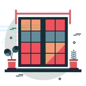 Illustrative Representation of the Concept of Windows in a Modern Computing System vector