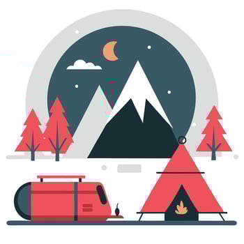 Title Winter Wonderland A Concept for Camping in the Snowy Wilderness vector