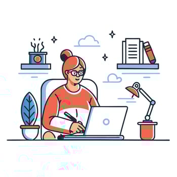 Creative Crisis Depiction of Writer s Block with Scribbled Ideas vector