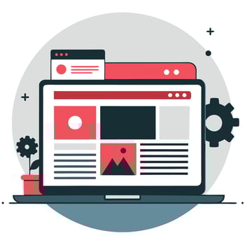 Conceptual Illustration of the Interconnected World Wide Web in Abstract Lines vector