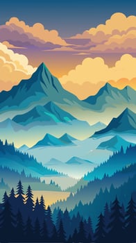 Clouds Gathering Over a Misty Mountain s Majestic Peak vector