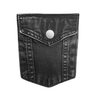 black pocket denim isolated png