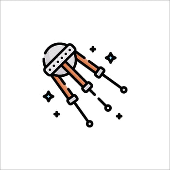 Space shuttle icon illustration vector