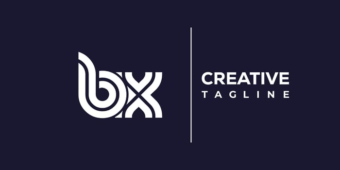 bx abstract minimalist letters Logo Monogram. vector