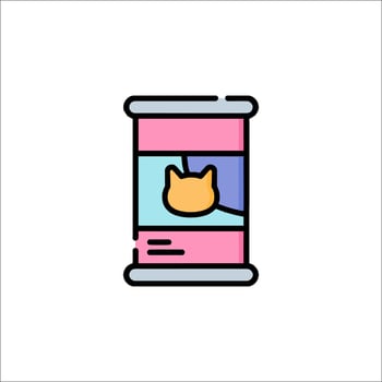 A cat in a thread icon vector