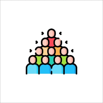 People in a pyramid icon illustration vector