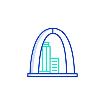 Archway icon, line icon, illustration vector