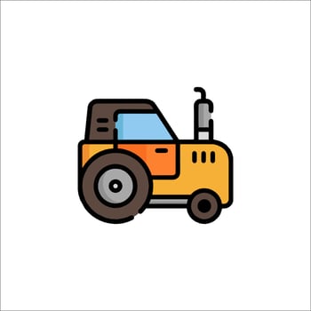A tractor icon on a white background vector