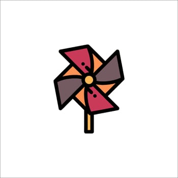 Pinwheel icon illustration vector
