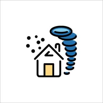Tornado icon illustration vector