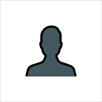 A person avatar icon on a white background vector