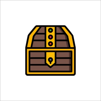 A treasure chest icon on a white background vector