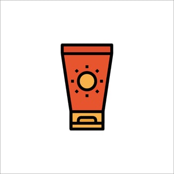 A tube of sunscreen on a white background vector