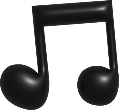3d black music note illustration png