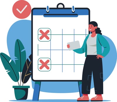 No Appointment illustration of a character in flat style vector