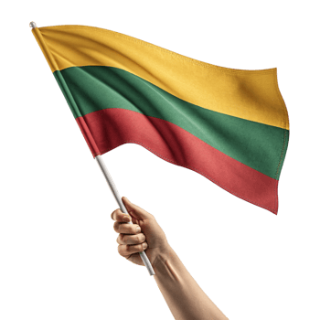 Hand Holding Lithuanian Flag Clipart Transparent Background png