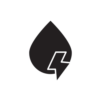 water energy icon solid vector