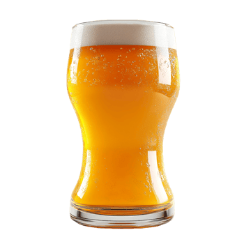Pale ale beer in a glass. png