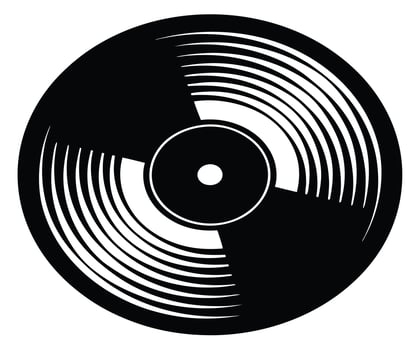 Vinyl record icon illustration vector