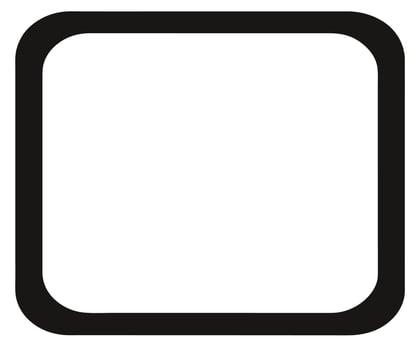 A black square with a white border vector