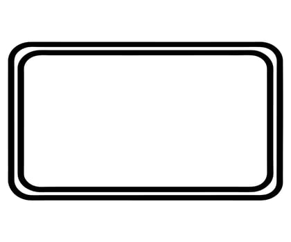 A black and white drawing of a blank white board vector