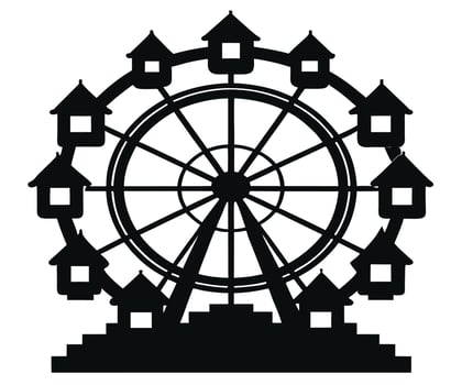 Ferris wheel icon illustration vector