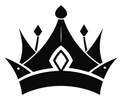 A black and white crown on a white background vector